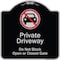 Signmission Designer Series-Private Driveway Don't Block Open Closed Gate W/ No Park, 18" x 18", BS-1818-9923 A-DES-BS-1818-9923 - alternate 1